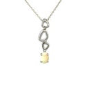 Solid Aussie Opal Pendant With Organic Shapes In Silver