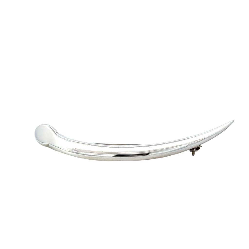 Swoosh Brooch In Sterling Silver