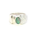 Ring With Opal In A Unique Design In Sterling Silver