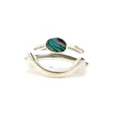 Ring Set With A Australian Opal Set In Sterling Silver