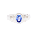 Ceylonese Sapphire Set In Platinum