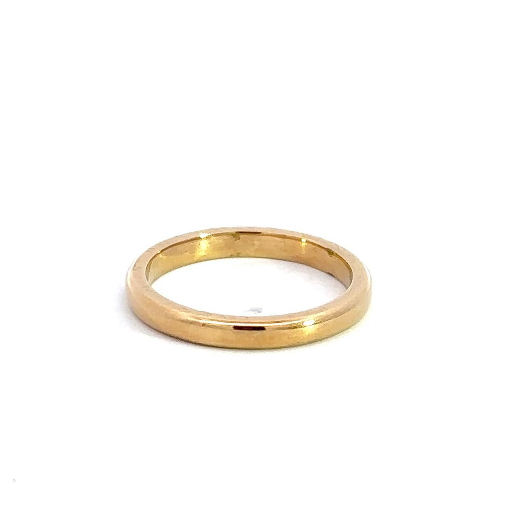 High Domed Wedding Ring In 18K Yellow Gold