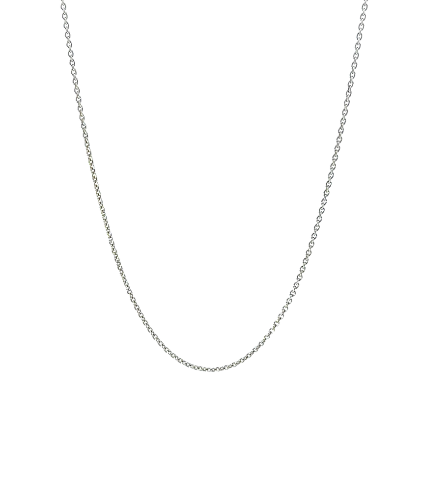 Fine Cable Necklace In Sterling Silver 40cm
