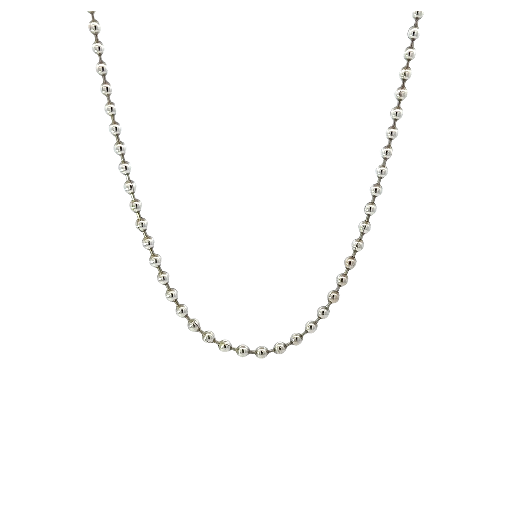 Sterling Silver Ball Chain Necklace 55cm in Length