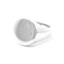 Signet Ring With Oval Face In Sterling Silver