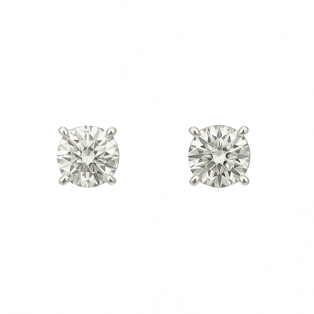 Diamond Lab Earrings 2 carat | 18ct White Gold