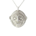 Tribal Inspired Mud Mask Pendant With Shell Details