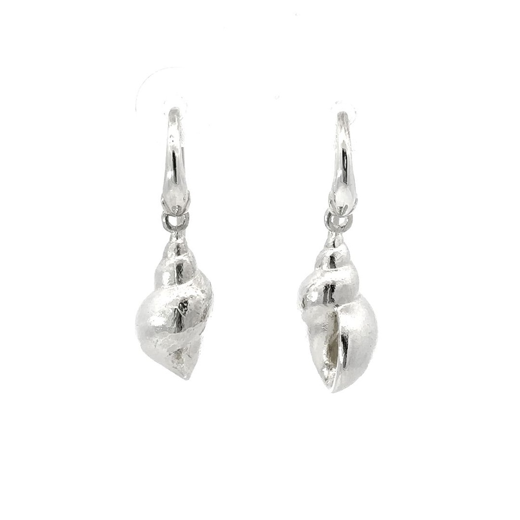 Seashell Earrings In Sterling Silver