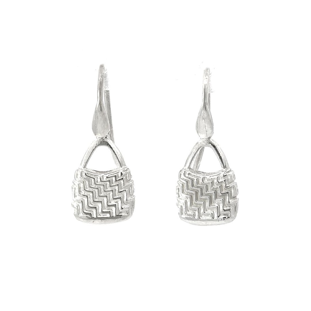 Bilum Inspired Earrings In Sterling Silver