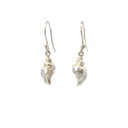 Conch Shell Earrings In Sterling Silver