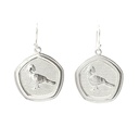 Crowned Victoria Guria Pigeon  Earrings In Silver