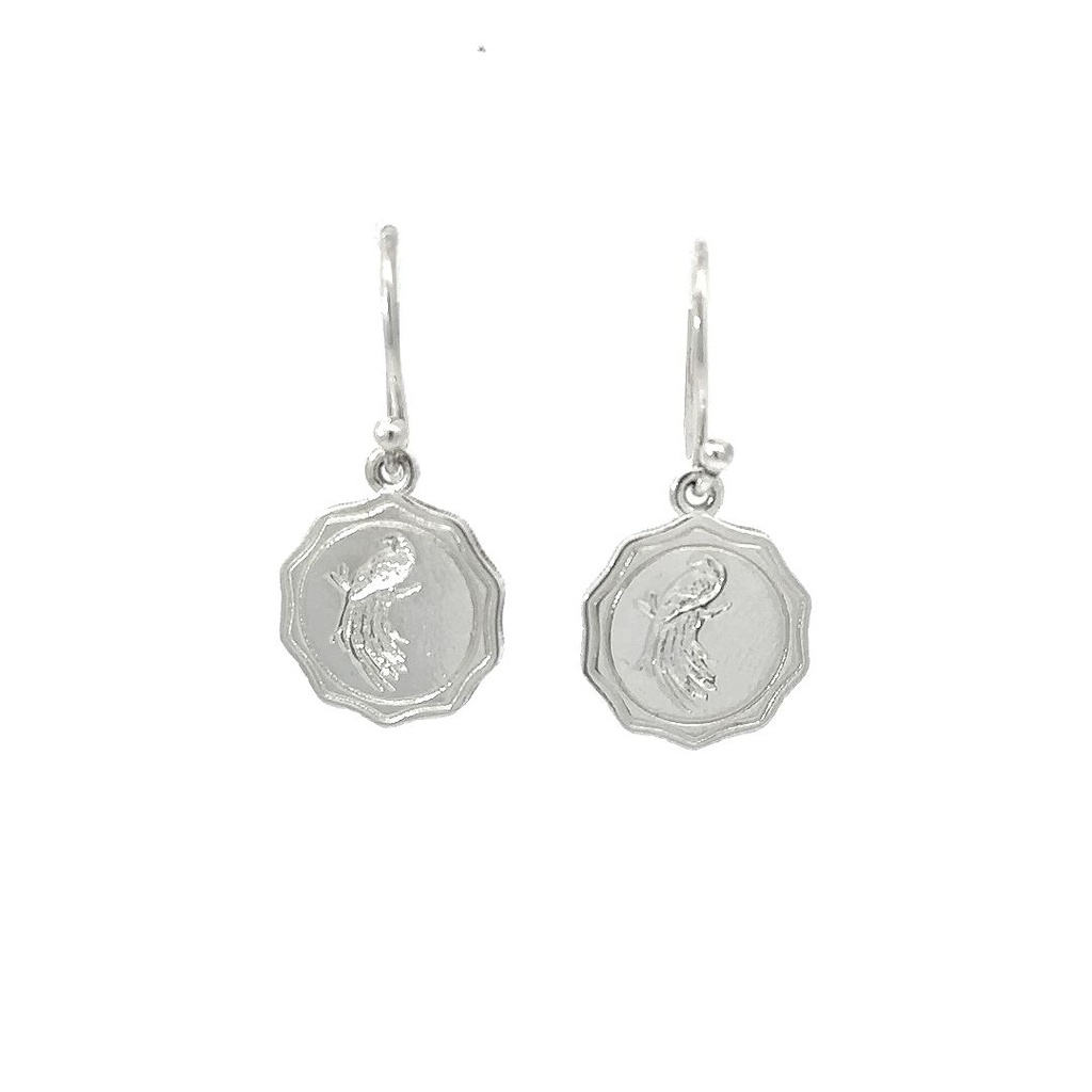Greater Bird of Paradise Earrings in Sterling silver