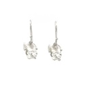 Green Tree Frog Earrings In Sterling Silver