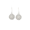 Starburst Disc Buka Earrings In Silver