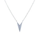 Sterling Silver Pendant With V Design