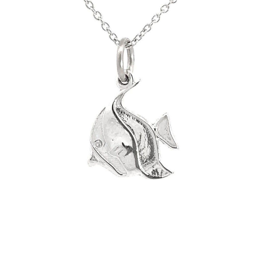 Ocean Inspired Enchanting 18K Angelfish Pendant