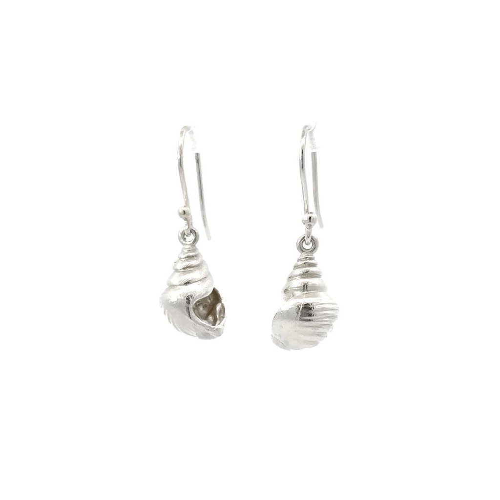 Gastropod Shell Sterling Silver Earrings