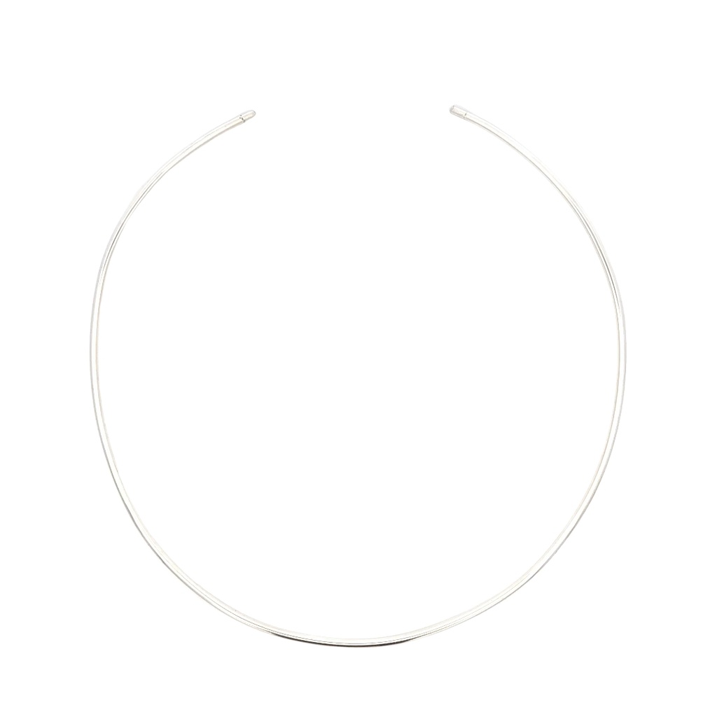 Thin Round Sterling Silver Choker