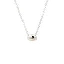 Silver Necklace With Silver Pebble Pendant