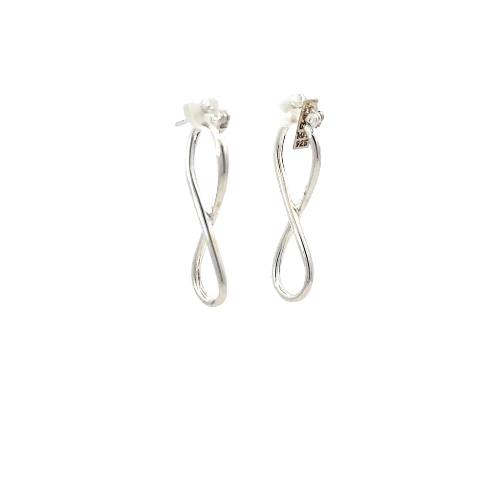 Sterling Silver Infinity Hoop Earrings