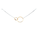 Petals Silver Necklace  Godmother With Interlocking Links