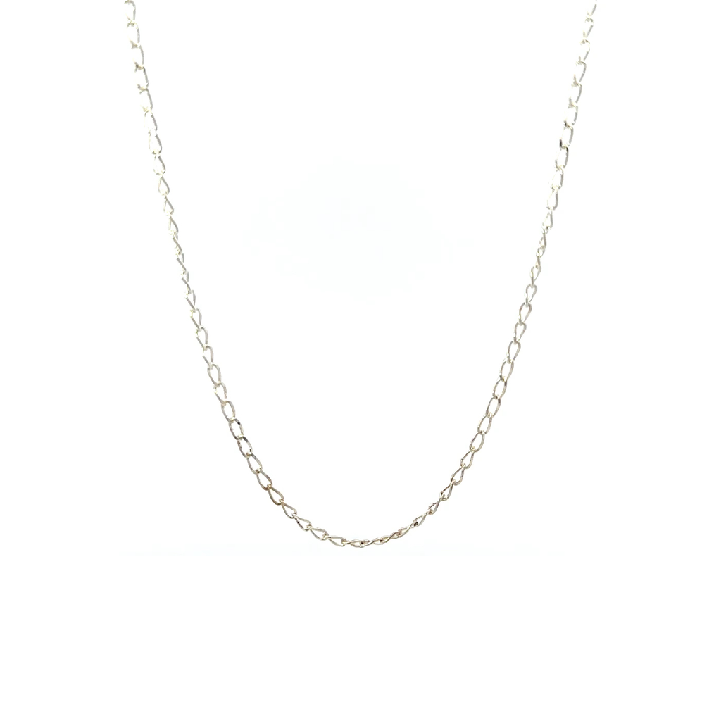 Silver Curb Link Delicate Necklace