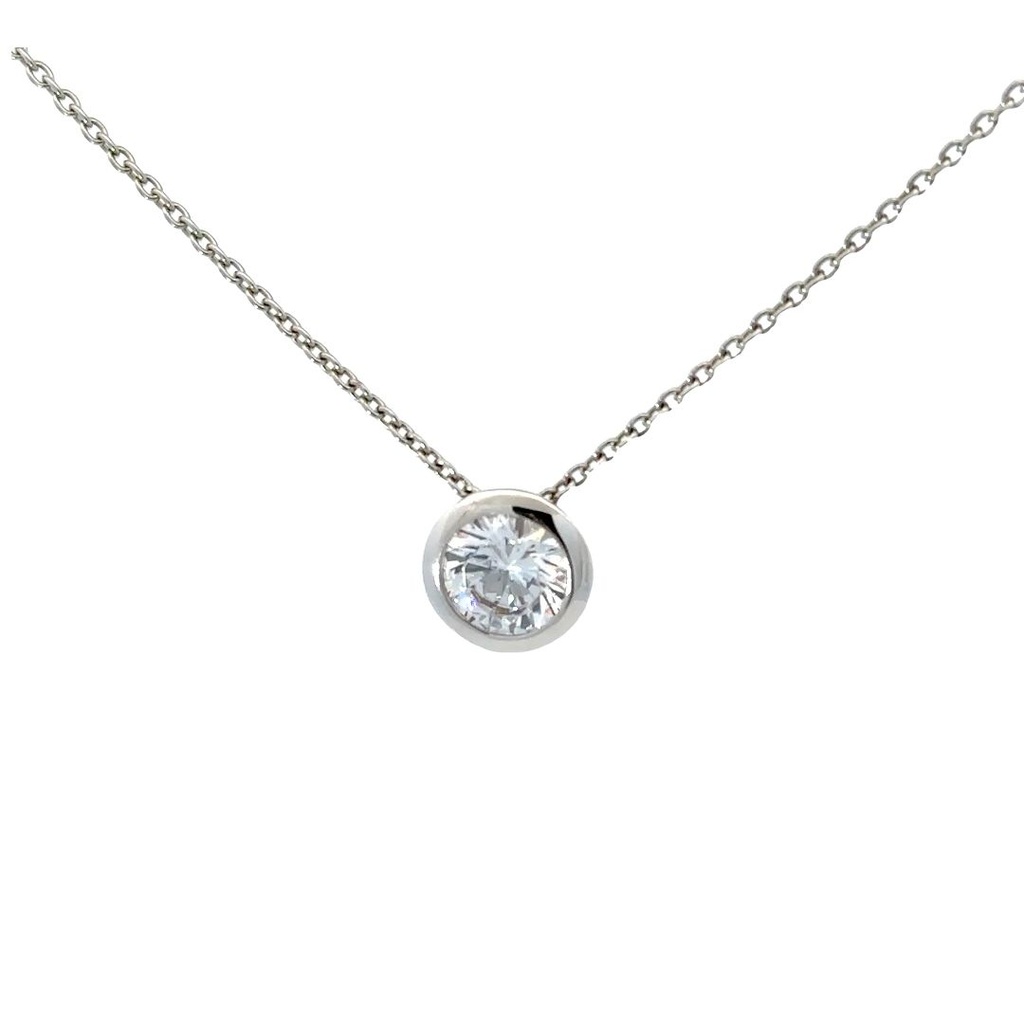 Cubic Pendant In Sterling Silver With Chain