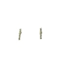 Twisted Bar Stud In Sterling Silver
