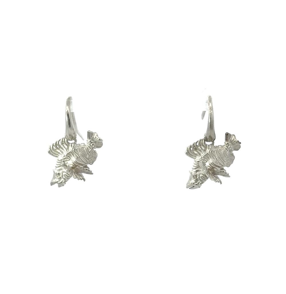 Lionfish Earrings In Sterling Silver