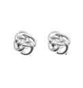 Eternal Silver Knot Clip-On Earrings