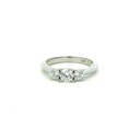Cubic Trio Ring In Sterling Silver