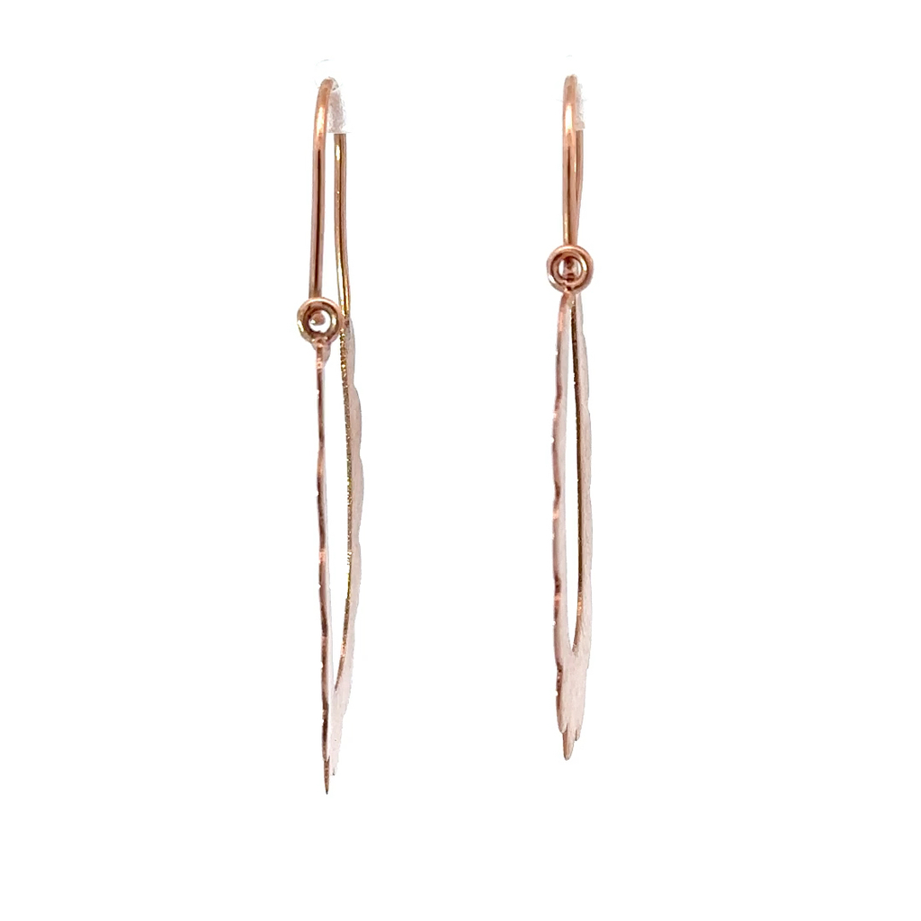 Rose Gold Plated Sideways Earrings