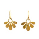 Matte Finish Gold Plated Drop Petal Earrings