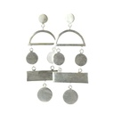 Sterling Silver Matte Finished Drop Earrings