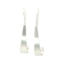 Satin Finished Sterling Silver Drop Earrings