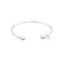 Baby Bangle With Heart Tag In Sterling Silver