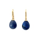 9K Yellow Gold Dumortierite Drop Earrings