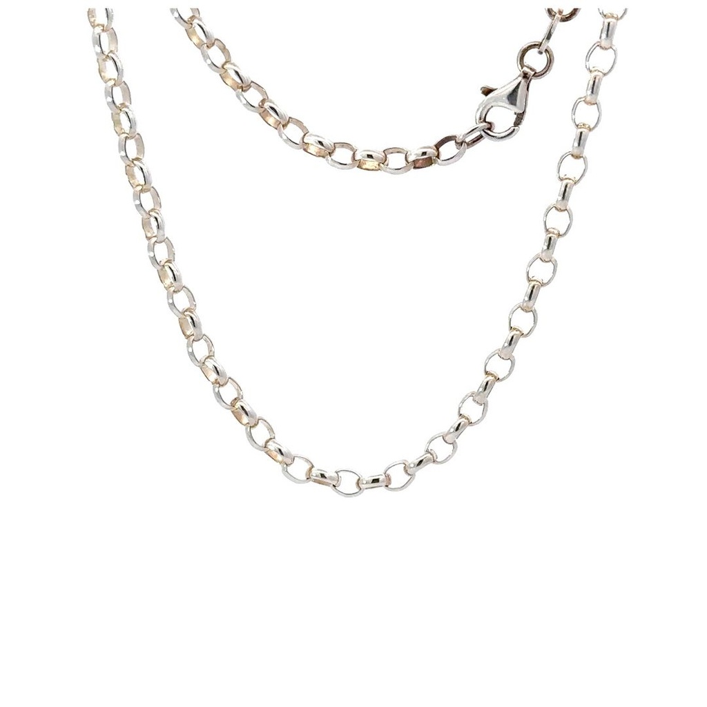 Belcher Chain In Sterling Silver 55cm