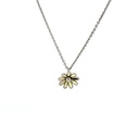 Yellow Enamel Daisy Pendant & Necklace In Silver
