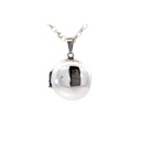 Round Photo Locket Pendant In Sterling Silver