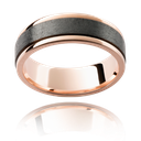 Obsidian Majesty Rose Gold & Zirconium Band
