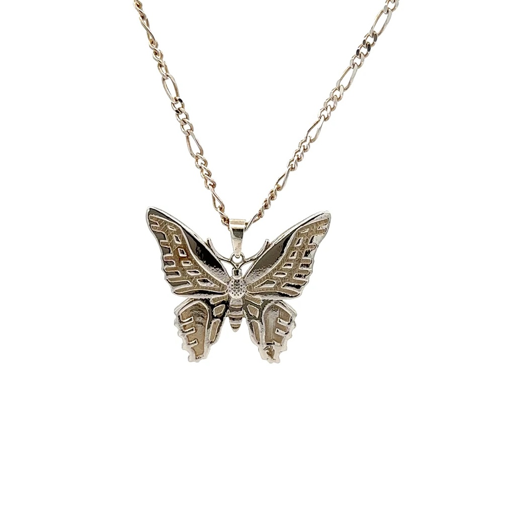Sterling Silver Large Bluebottle Butterfly Pendant