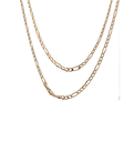Figaro Link Chain In 9ct Yellow Gold 58cm