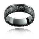 Nebula Ripple Black Zirconium Band
