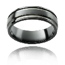 Stealth Loom Zirconium Natural & Blackened Band