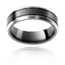 Sable Stratum Zirconium Natural & Blackened Band