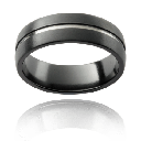 Raw Natural & Blackened Zirconium Band