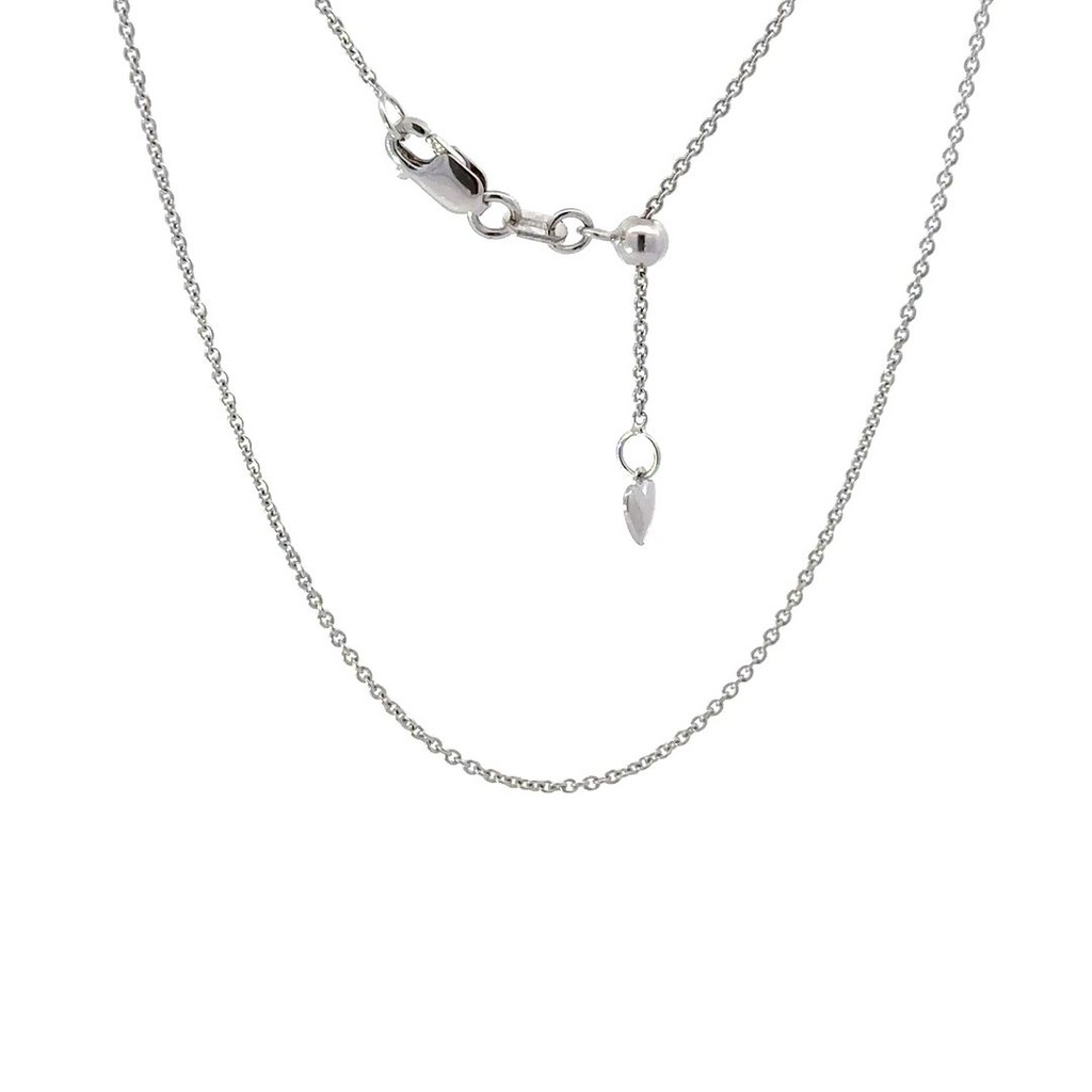 Extender Trace Chain In 18ct White Gold 47cm