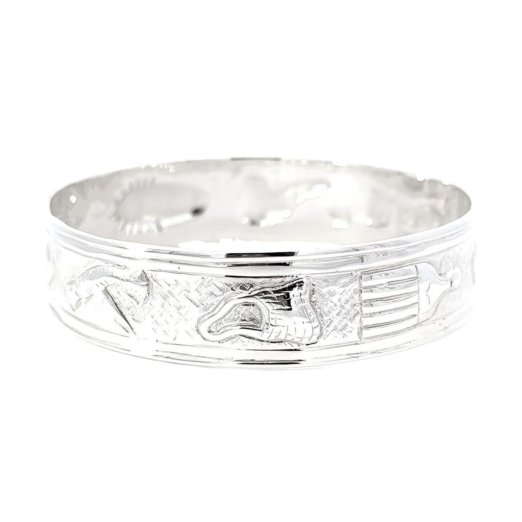 Bangle With Papua New Guinea Motifs |Sterling Silver
