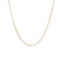 Gilded Grace: 9K Yellow Gold 55cm Elongated Trace Chain